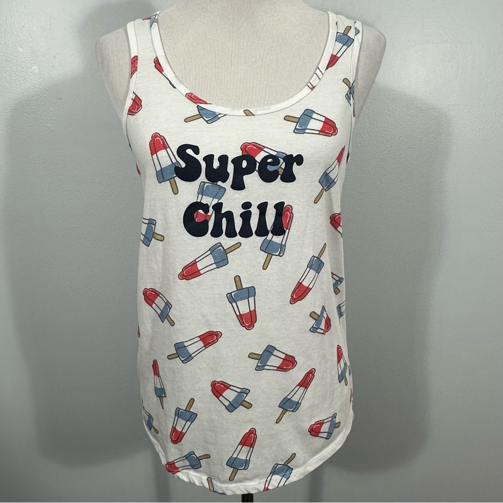 Super Chill Bomb Pop Summer Print Tank Top Size XXL